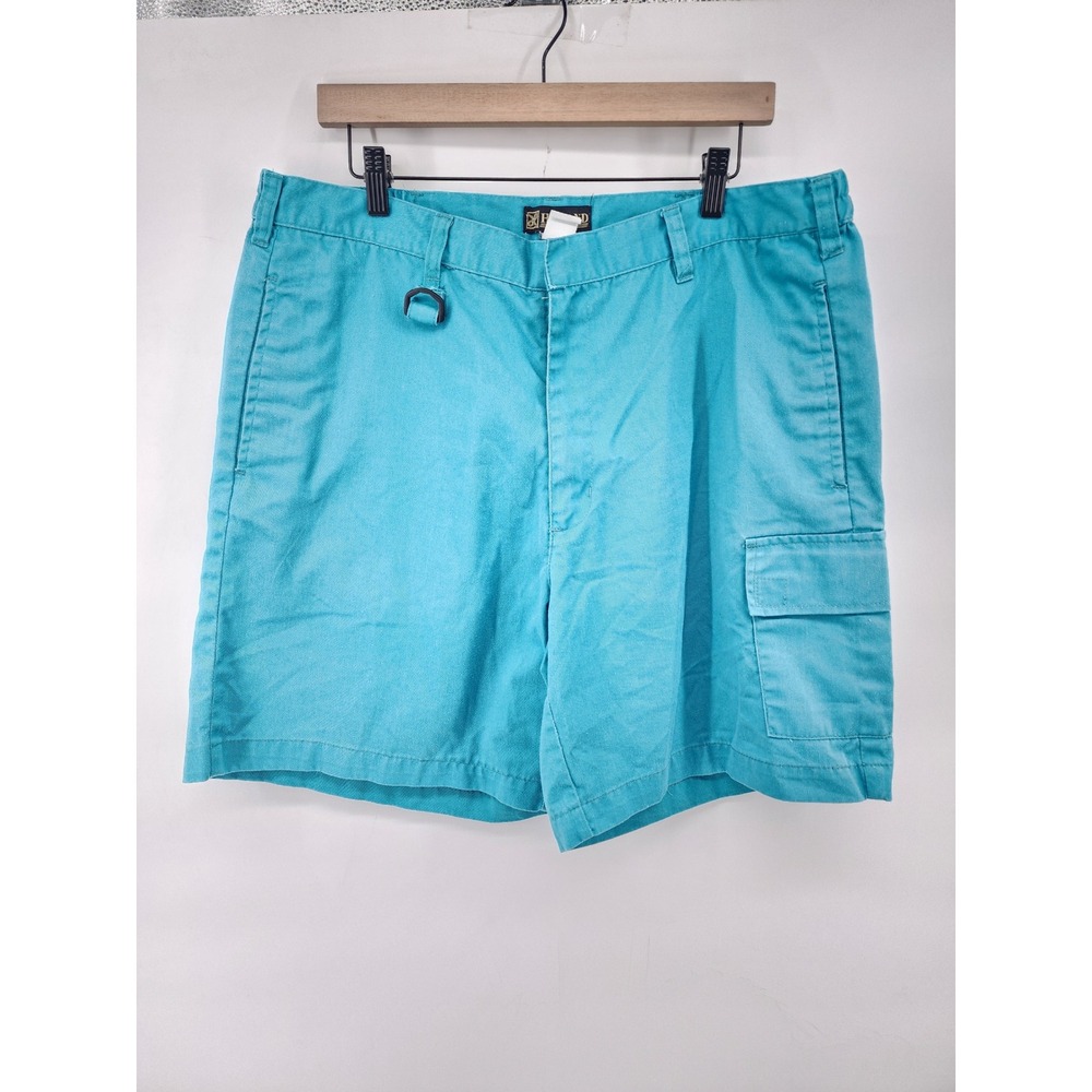 Haband Cargo Shorts Blue Utility Hiking Outdoor Size 38 Coastal Summer Casual